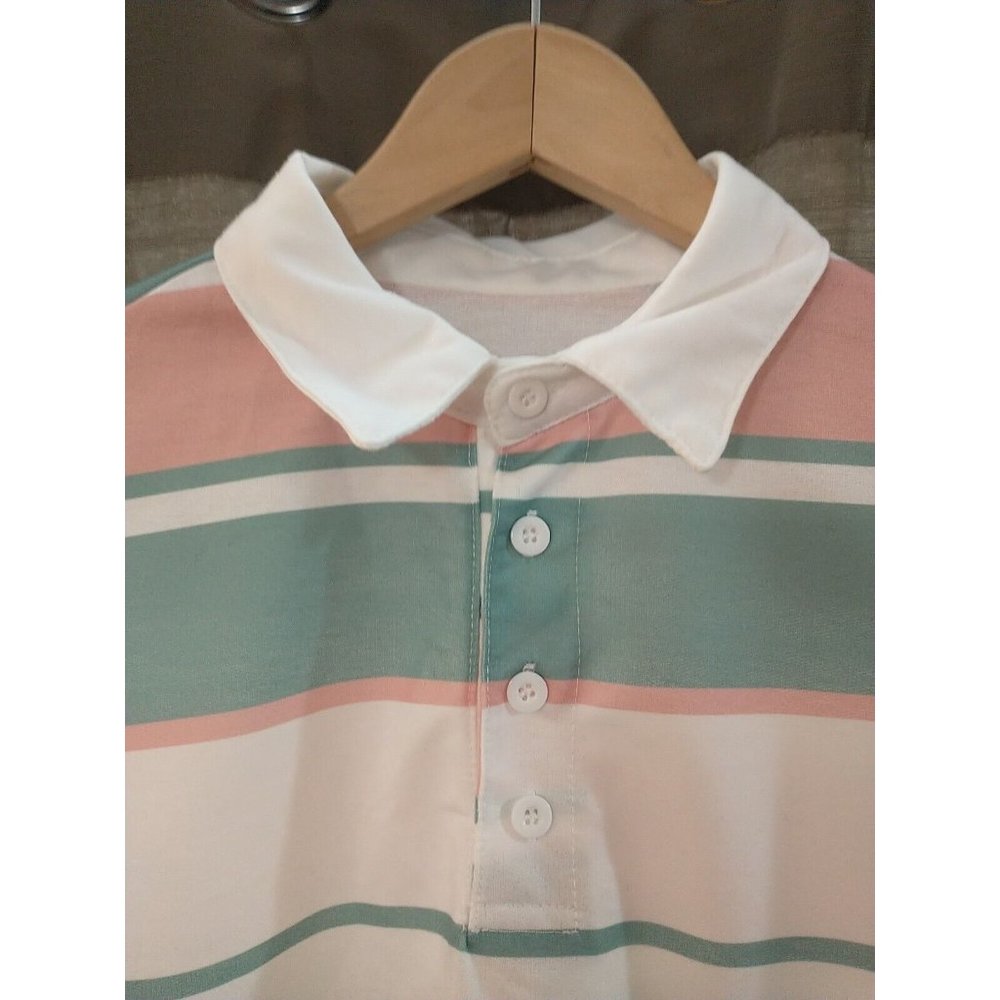 Women's Boutique Colorful Striped Long Sleeve Crop Top Shirt Size Large - Picture 2 of 6